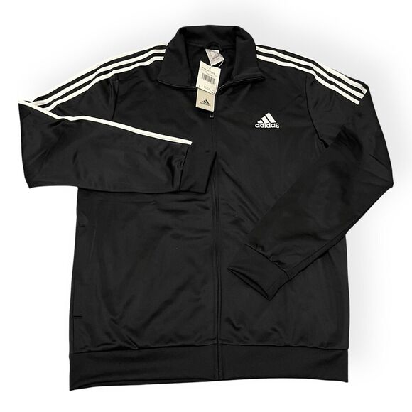 adidas Essentials Tracksuit 2 Piece Set Fleece 3-Stripes Black Men's Size Medium - Picture 3 of 7